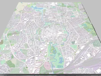 Cityscape  Brunswick Germany 3D model