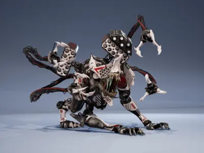 SciFi Beast01 Ghoul Low-poly 3D model