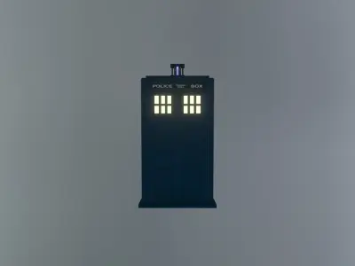 DOCTOR WHO - TOM BAKER TARDIS - Rogue Film Productions Low-poly 3D model