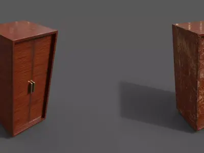 Pack 2 Modern Furniture 3D Model Low-poly 3D model get