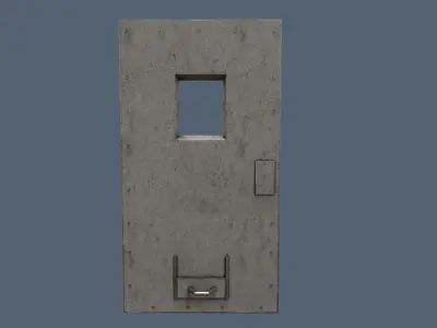 Metal door Low-poly 3D model get