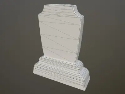 Dirty Old Tombstone Gravestone cemetery RIP Low-poly 3D model