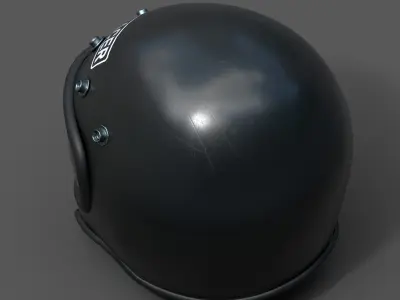 Helmet scifi military combat 3d model low poly human generic  Low-poly 3D model