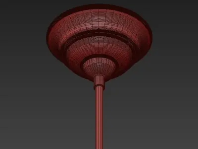 Italian Chandelier In Glass and Brass By Barovier  3D model