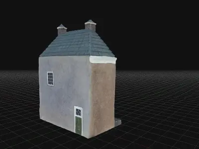 House 7 old hand made stone house based of off Amsterdam 3D model