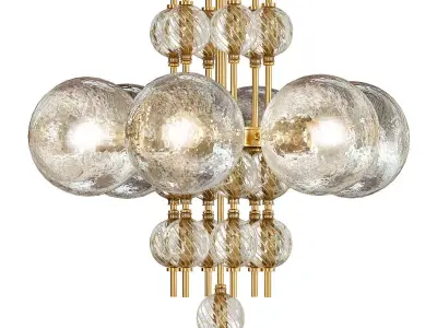 Hudson Valley Calypso 27 14W Aged Brass 6 Light Chandelier 3D model