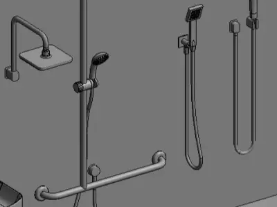 22 Plumbing Fixture Revit 2015 Families 3D model