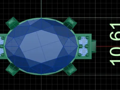 Jewelry ring 410 3D print model