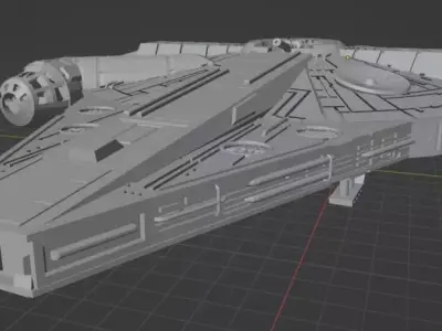 millennium falcon 3D print model