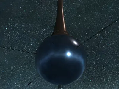 Vanguard 3 Satellite Low-poly 3D model