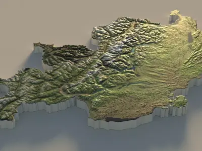 Switzerland Terrain Country 3D model