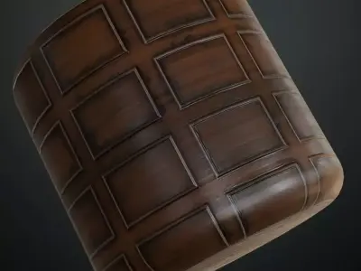 Traditional Carved Diamond Wood Wall Panels PBR Texture