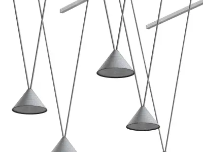 Suspenders Gridscape LED Downlight Cones Pendant Light 3D model