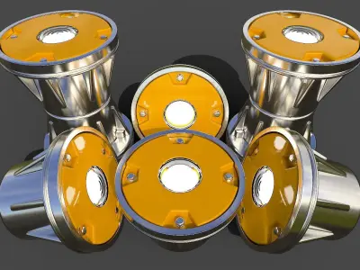 Threshold Lamp 01 Low-Poly Low-poly 3D model