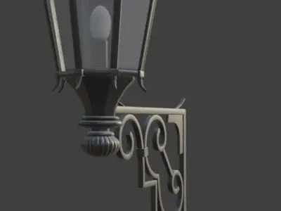 Street light Low-poly 3D model 22