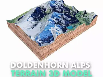 Doldenhorn Alps Switzerland 3D model