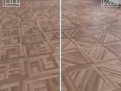 Parquet - Laminate - Wooden floor 2 in 1 Low-poly 3D model 57