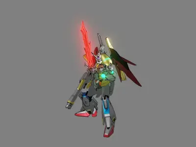 Attacker Gundam 7 3D model