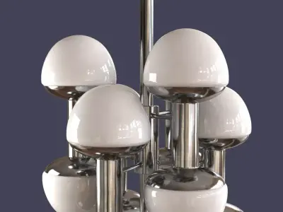 Large Chandelier Chrome by Reggiani 3D model