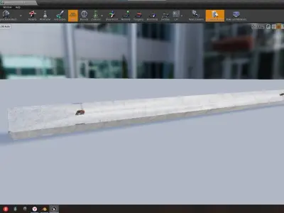 Concrete fence post Low-poly 3D model