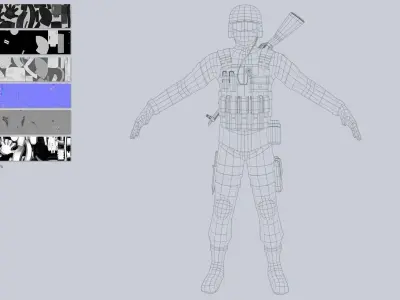 Military GSG9 Low-poly 3D model