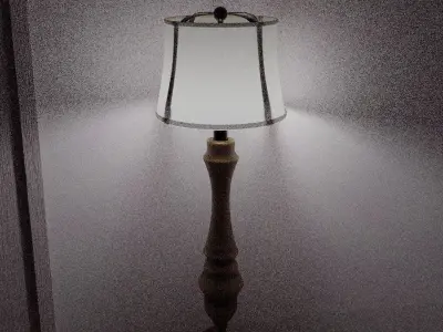 Wooden floor lamp Free 3D model