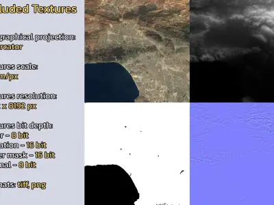 Los Angeles United States City Landscape 3D Model 3D model