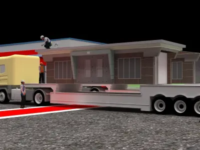 factory gas station 3D model