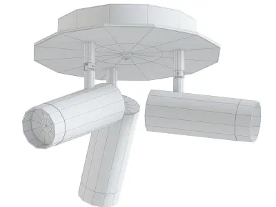 ASBORG B three light fixtures gold 3D model