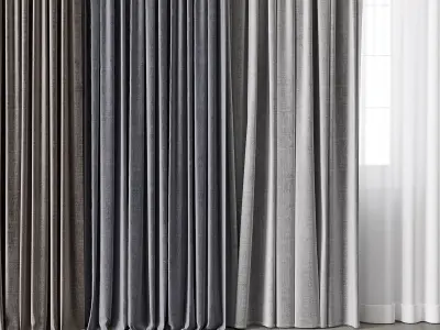 hadi curtain 85 Low-poly 3D model