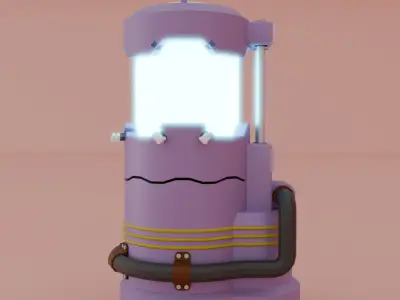 Lantern that glows when pulled 3D model