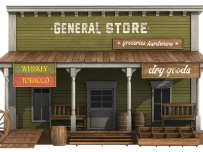  Detailed Western Buildings Collection(1) 