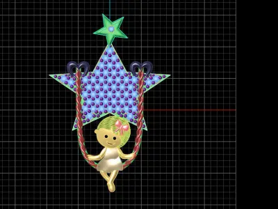 Baby Pendant 3D print model