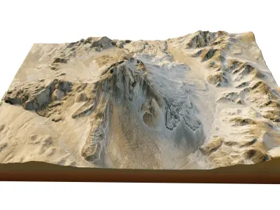 Socompa Volcano 3d model terrain 3D model