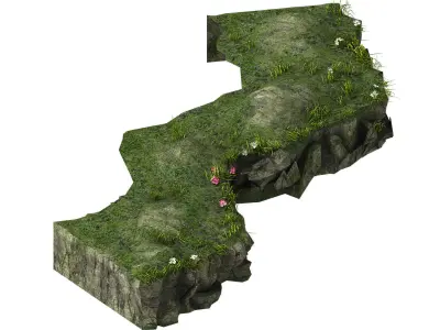 Explore the mountains - hillside - mountain road 2 3D model