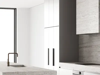 111 modern kitchen 08 zephyr and stone 3D model