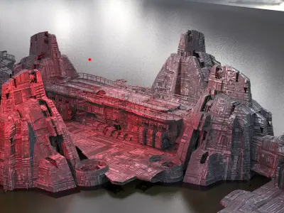 Sci Fi Research base Exterior 1 3D model
