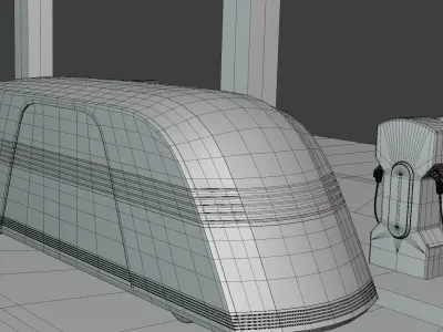 EV charger with Robovan 3D model