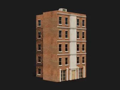 Small apartment building Free 3D model