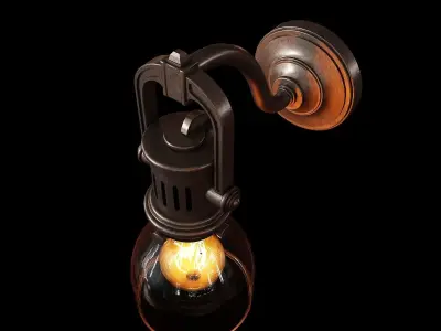 1920s Factory Sconce 3D model