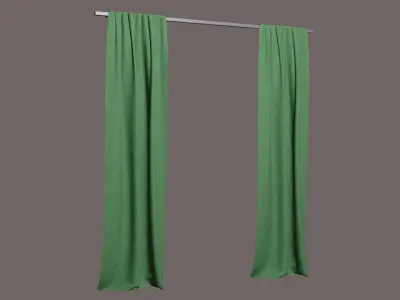 Curtains Green 3D model