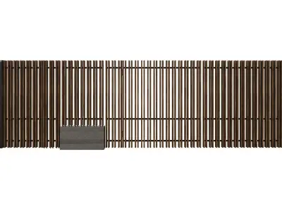 Entrance group with gate 3D model