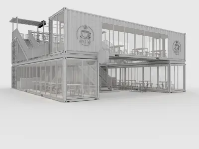 Container Cafe 3 3D model