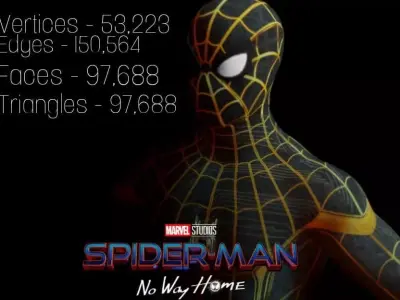 spider man no way home suit 3D model