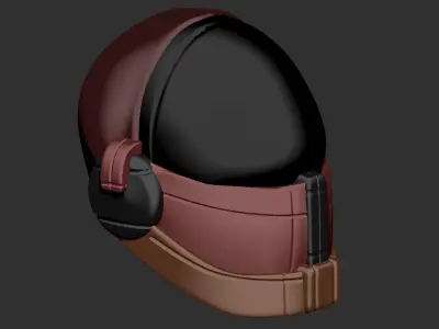 High quality scifi helmet high poly sculpt ver 4 3d printable  3D model purchase
