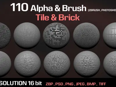 110 Alpha and Brush Vol 03 Texture