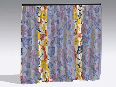 Curtain Low-poly 3D model