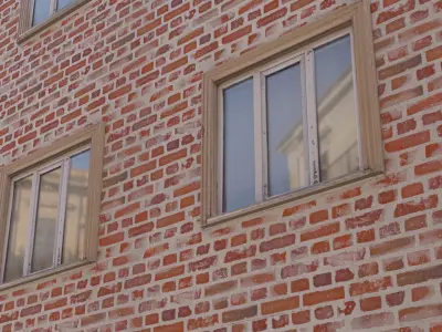 Window Model And Plane Texture Low-poly 3D model