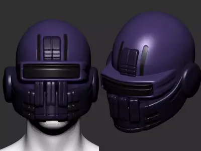 helmet high poly sculpt 3d printable ver 7 3D model 3D model 73