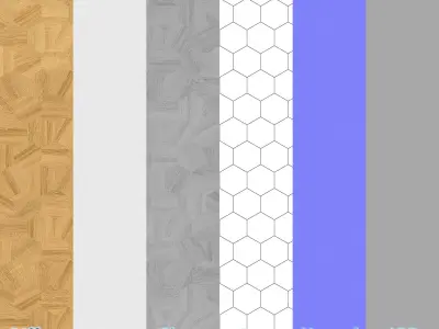 Parquet - Laminate - Wooden floor 3D model 11